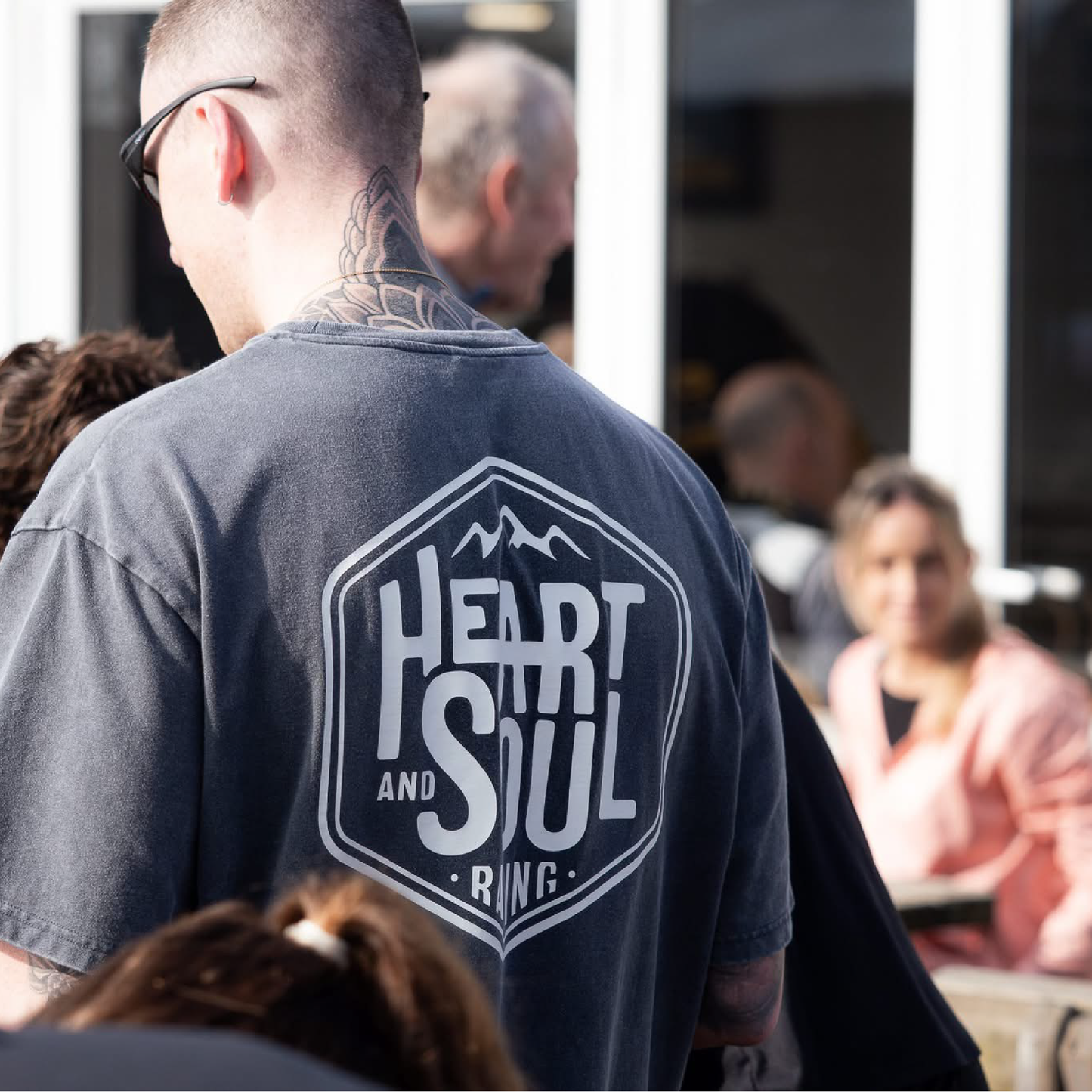 HEART & SOUL T-SHIRT IN VINTAGE GREY